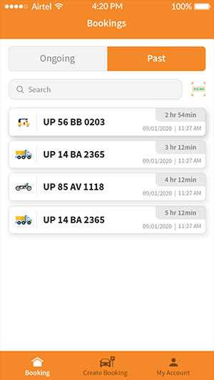 Booking and completion of vehicle parking