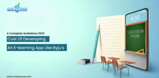 Cost of E learning app like byjus