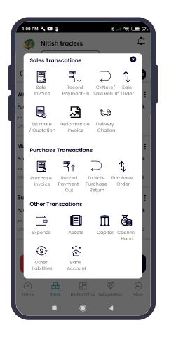 Tax easy Create documents like Estimations, Quotations, Debit Credit Notes, Delivery Challans, and much more