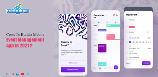 Cost of Event management Mobile App Development