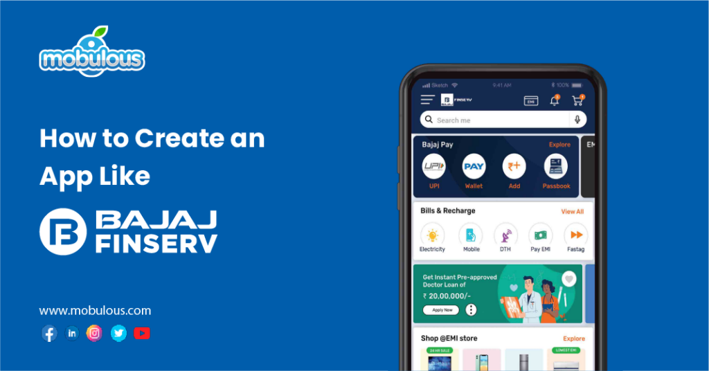 create an app like bajaj finserv