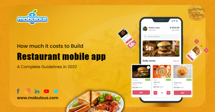 Restaurant Mobile App Development Cost