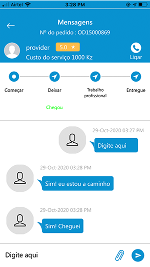 User Chat Screen