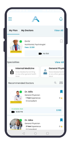 Bahamas app vist doctore live veeo call feature