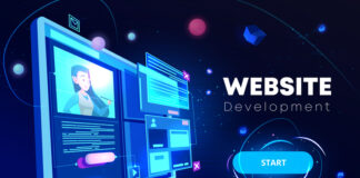 Website development banner, programming technology