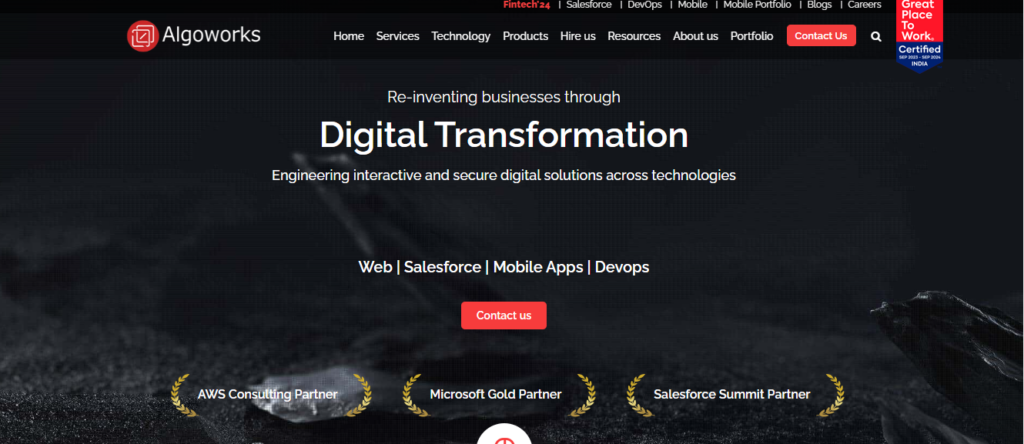 algoworks mobile app development company in india