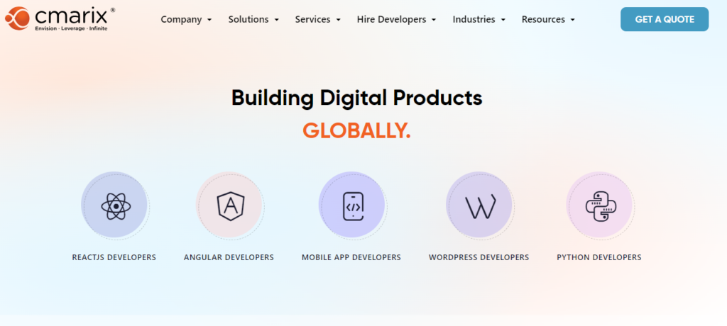 cmarix mobile app development company in india