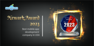 Mobulous Awarded - custom appliation company by newark award