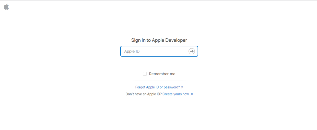 Sign in to apple store
