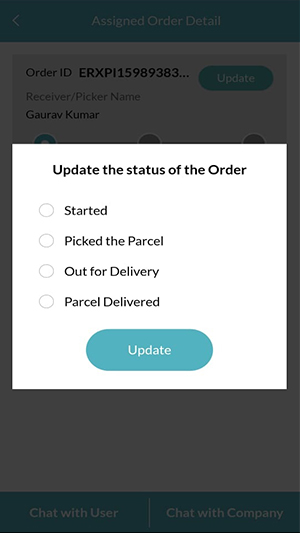 update status of order