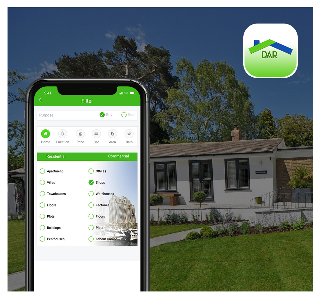 Dar properties Real Estate App Development