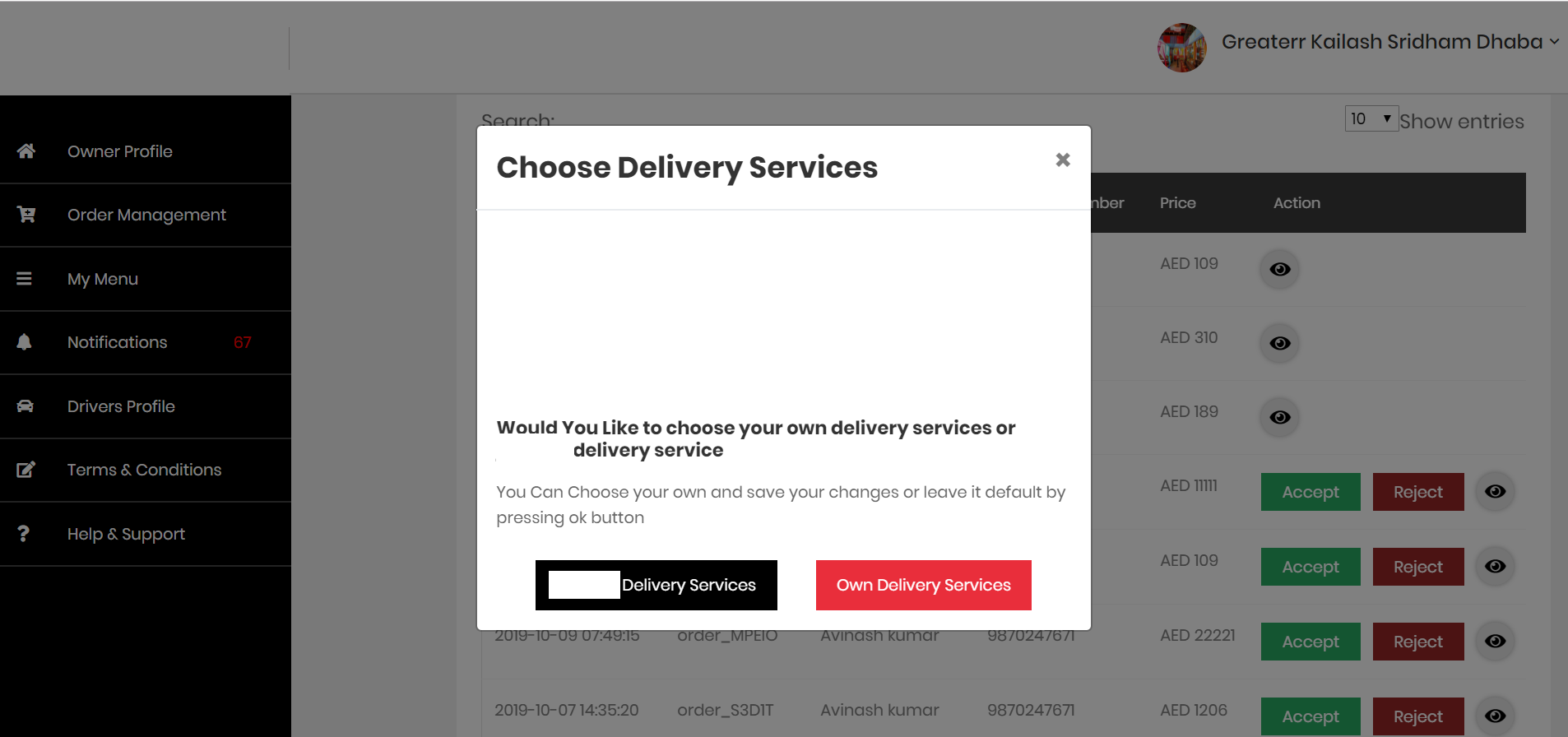 Delivery Services