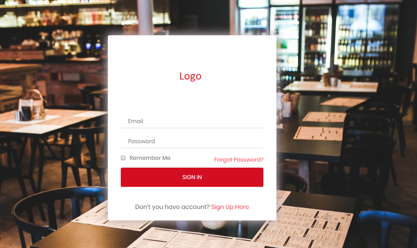 Restaurant Panel Login