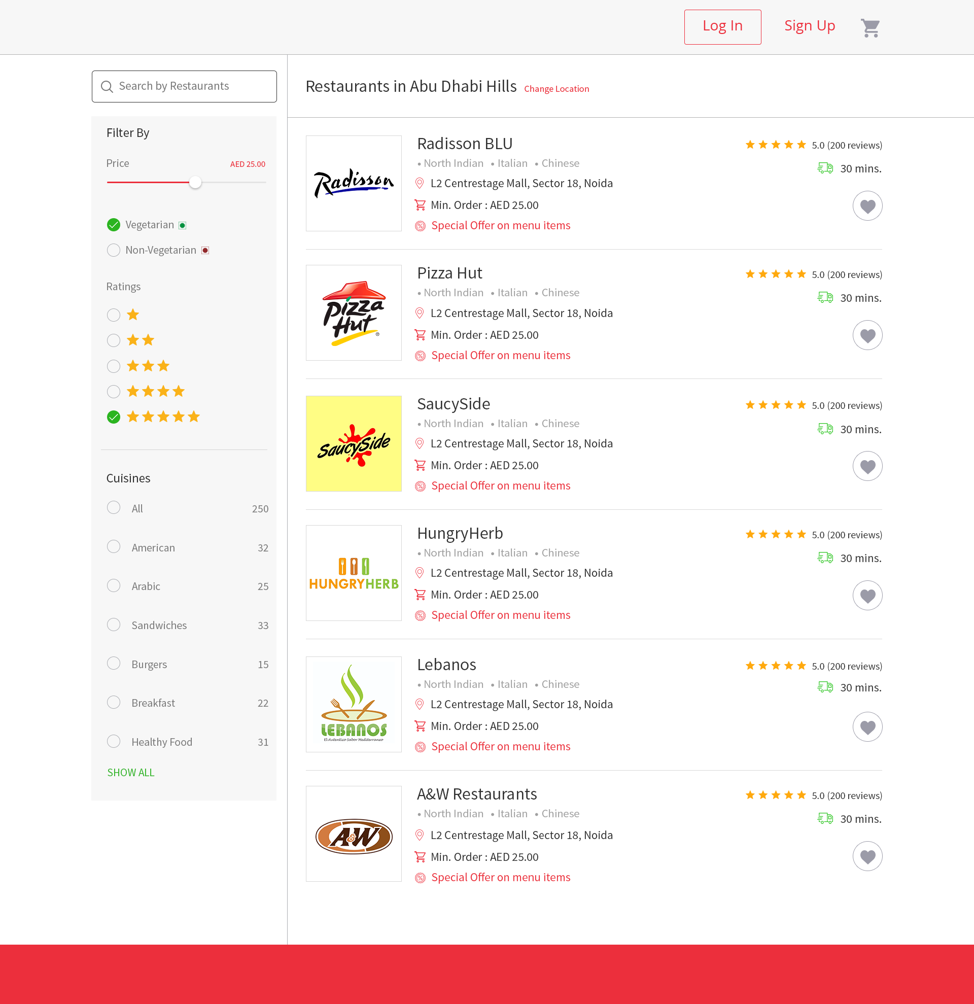 Restaurant Listing Web